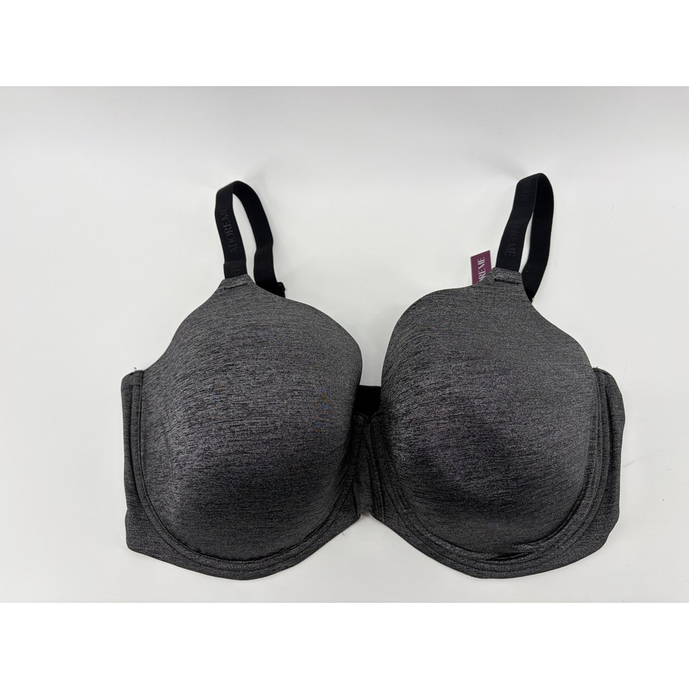 Adore Me Solid Pattern Back Closure Bra, Gray-Black, Women's Size 40C NWT